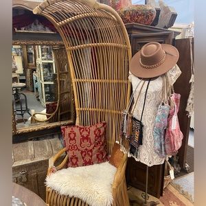 Boho Crossbody Leather Tassel Bag